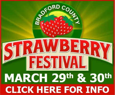 The Law Offices of Ron Sholes, P.A sponsors the Bradford County Strawberry Festival.