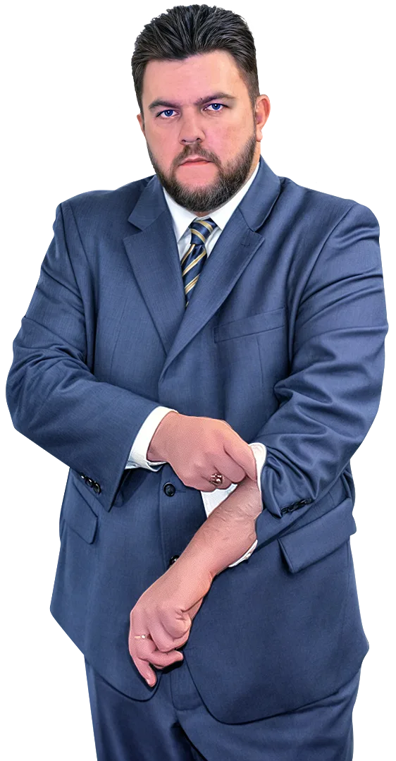 Ron Sholes, Jacksonville personal injury lawyer, standing in the law office, ready to help accident victims.