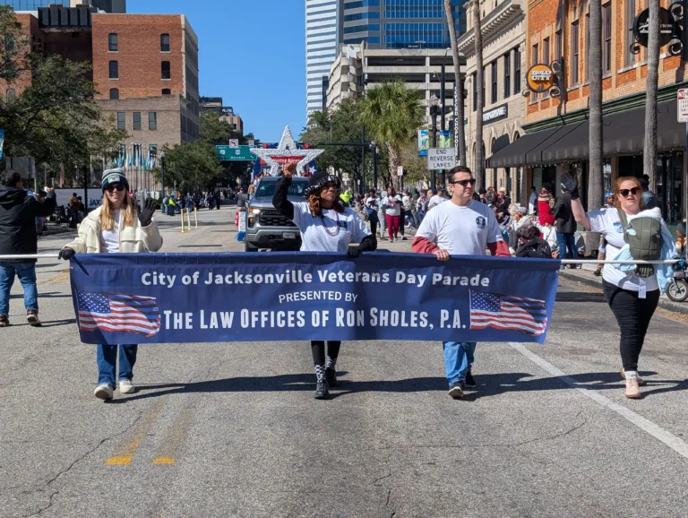 Veterans Day parade in Jacksonville, Florida.
